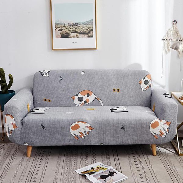 

chair covers modern decorative all-inclusive cat print armrest slipcovers cute animal sofa cover elastic sectional cover1/2/3/4 seater