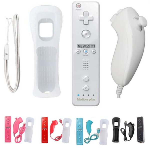 

game controllers & joysticks 2 in 1 for wii motion plus wireless remote gamepad controller nunchuck controle joystick joypad