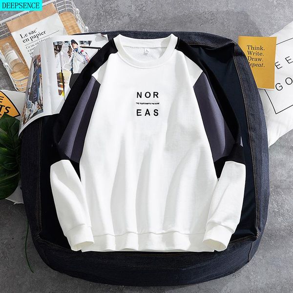 

men's hoodies & sweatshirts o-neck hooded sweatshirt korean couple clothes long sleeve spring solid color style collar length(cm) mate, Black