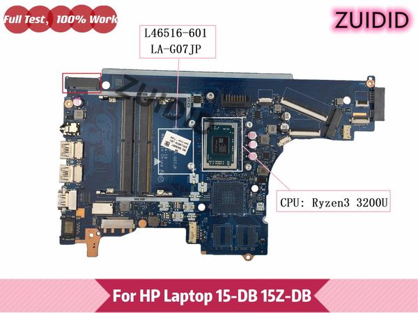 

motherboards fpp55 la-g07jp for 15t-db 15-db 15z-db lapmotherboard l46516-501 l46516-601 l46516-001 with ryzen 3 3200u ddr4