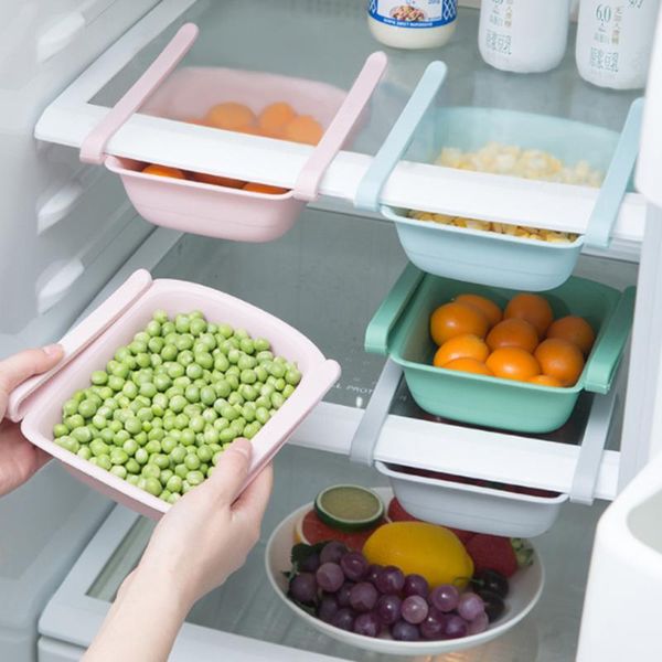 

storage baskets refrigerator organizer drawer basket pull-out drawers fresh spacer layer rack