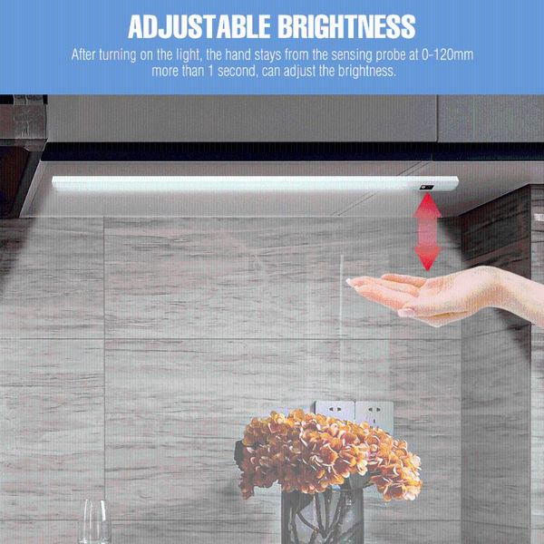 

wall lamp wenni kitchen cabinet light hand sweep sensor led usb closet 5v wardrobe bedroom lighting 20 30 40 50cm