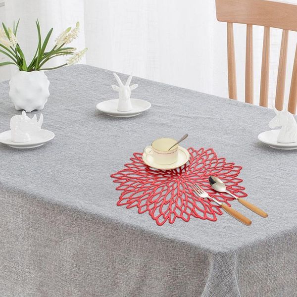 

table runner pcs rose pvc placemat decoration mat furong flower