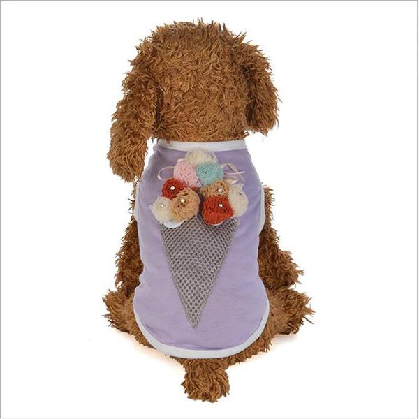 

dog apparel pet clothes for small dogs soft summer puppy vest clothing printing mesh t-shirt cat costume
