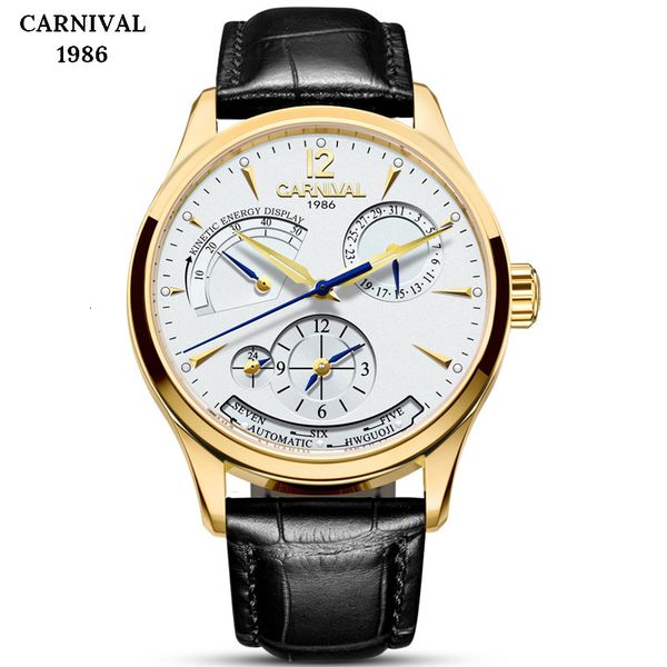 

relogio masculino carnaval men sports dual time zone clocks leather band car date automatic mechanical man, Slivery;brown