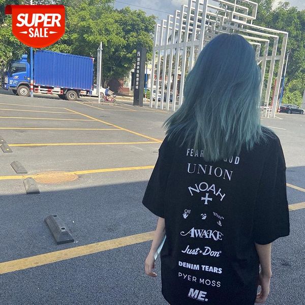 

fog fear of god jiu fanglian gf short sleeve main line trend rich charity 3m reflective t-shirt #df41, White;black