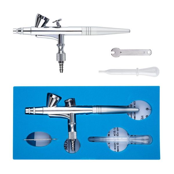 

professional spray guns 0.2/0.3/0.4mm nozzle airbrush double action switch air-brush 2cc cup press pull printing nail tattoo diy painting gu