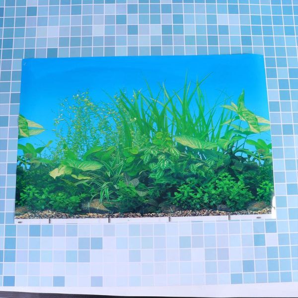 

wallpapers 30x42cm three-dimensional scenery sticker double side glass decal background decoration accessories for fish tank aquarium (styl