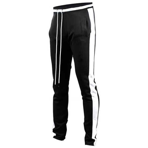 

men's pants 2021 mens joggers casual fashion fitness men sportswear tracksuit bottoms skinny sweatpants trousers jogger track pant, Black