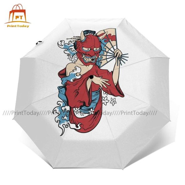 

umbrellas japanese oni umbrella windproof auto aesthetic print portable fishing