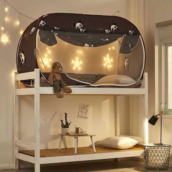 Cortina Universal Beliche Integrado 0.9 metros Blackout Pano Student Dormitório Dobrável Mosquito Net 1m Cama