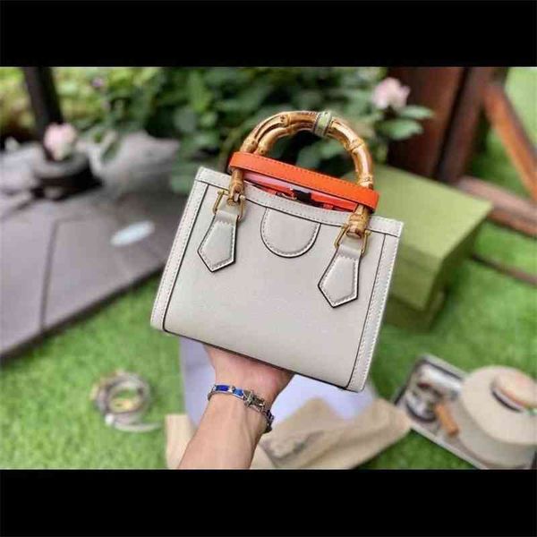 

season clearance new versatile bamboo tote bag leather portable single shoulder messenger bag handbags