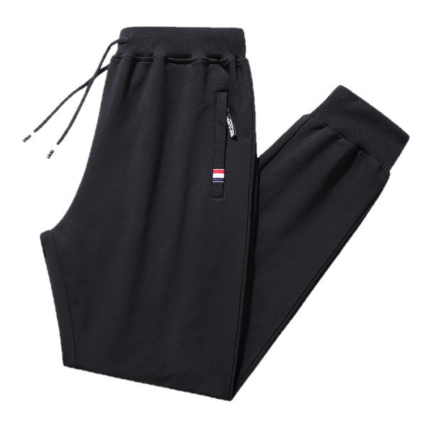 

men's pants sweatpants men's 2021 spring and autumn loose necked toe guard straight tube breathable leisure, Black