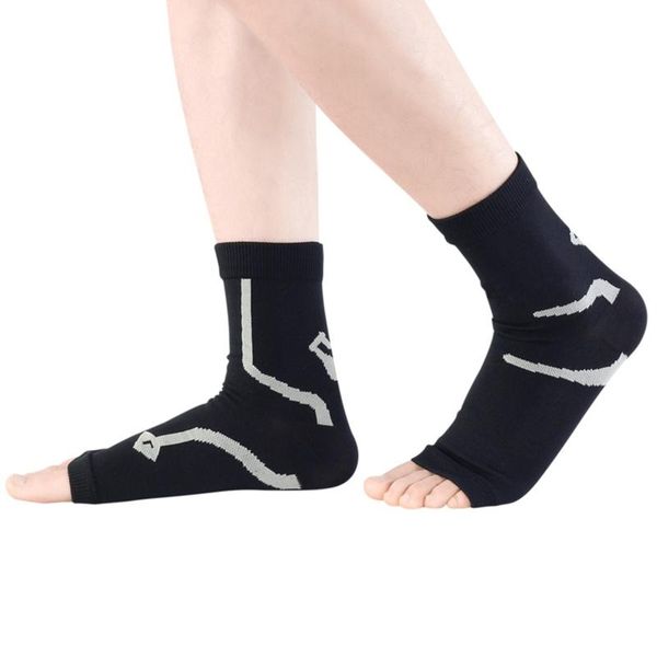 

compression anti-sweat breathable ankle support socks cover for plantar fasciitis basketball dance sleeve thin, Blue;black