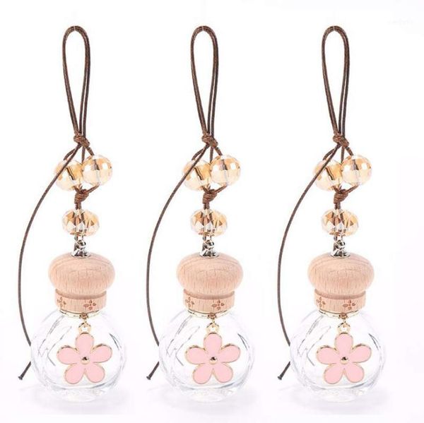 

storage bottles & jars 3 pieces 6ml car perfume bottle diffuser glass air freshener empty pendant cat hanging decoration