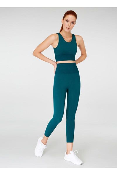 

women's leggings luz belt rip detailed high waist tightening green 1496738, Black