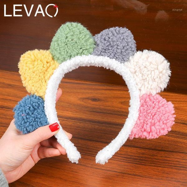

levao colorful cashmere cat ear headband bezel girls cartoon antlers ears hairband hair hoop for women bands accessories1