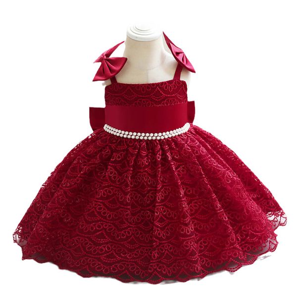 

girls dresses baby dress lace pettiskirt bow birthday party wedding princess kids clothes b9006, Red;yellow