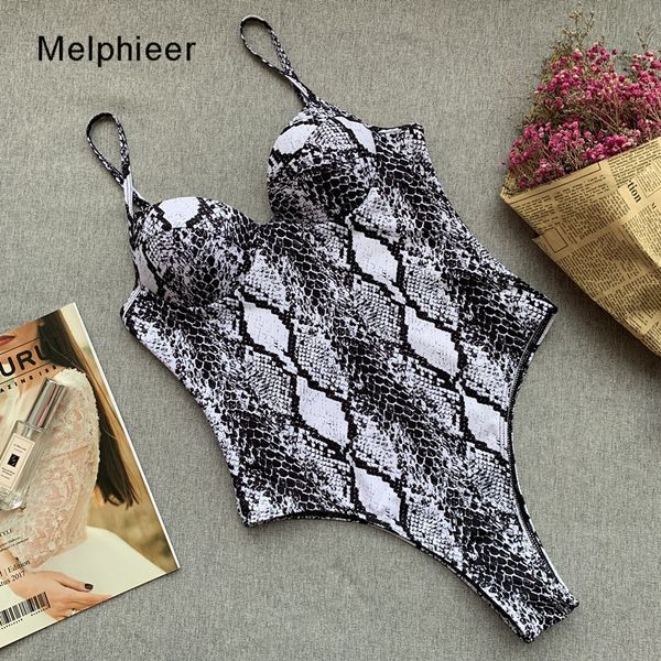 

2021 one piece snake print swimsuit womens summer beachwear quality swimwear underwired port push up swimsuitby air, White;black