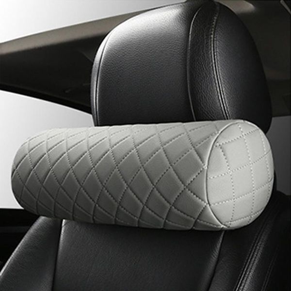 

seat cushions car neck pillow travel headrest ergonomic pain relief shoulders support pu leather skin friendly comfortable