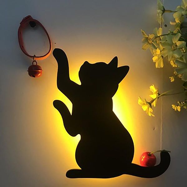 

projection lamp cat wall 3d sound control decoration children kids sleep romantic usb led strings