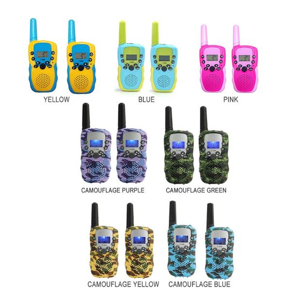 

walkie talkie 2 pcs children's walkie-talkie with backlight lcd 22 channels 2-way boy and girl christmas gift