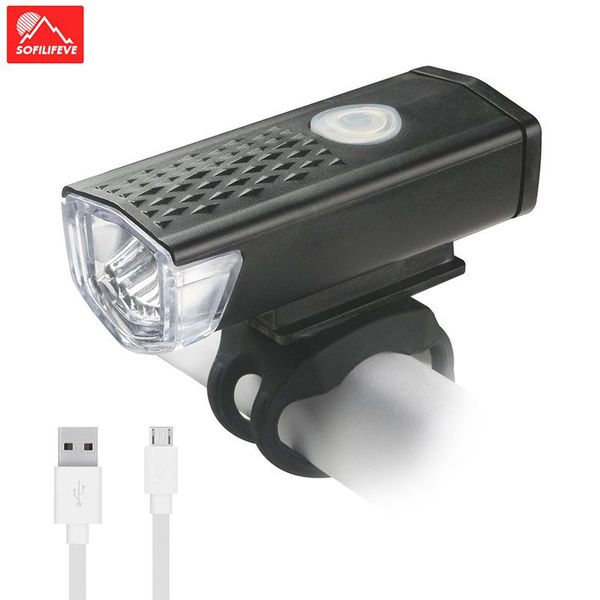 

bike lights usb charging bicycle led light 300lm lamp cycling riding rechargeable headlights accessories lamps