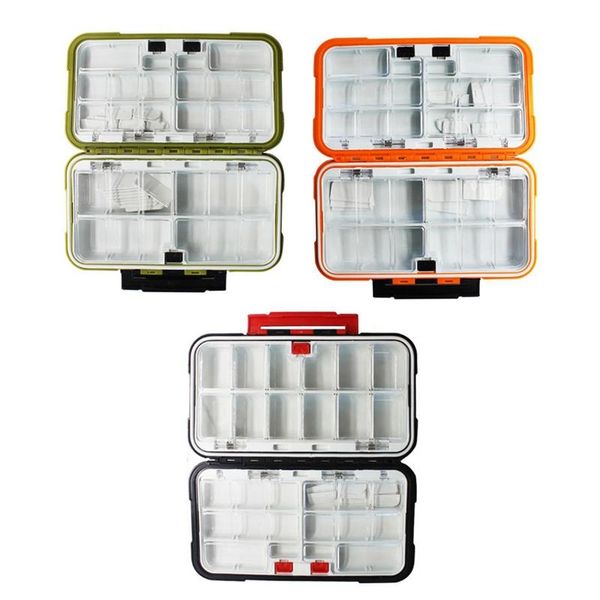 

waterproof fishing tackle box double-sided bait lure fish hook up storage accessories