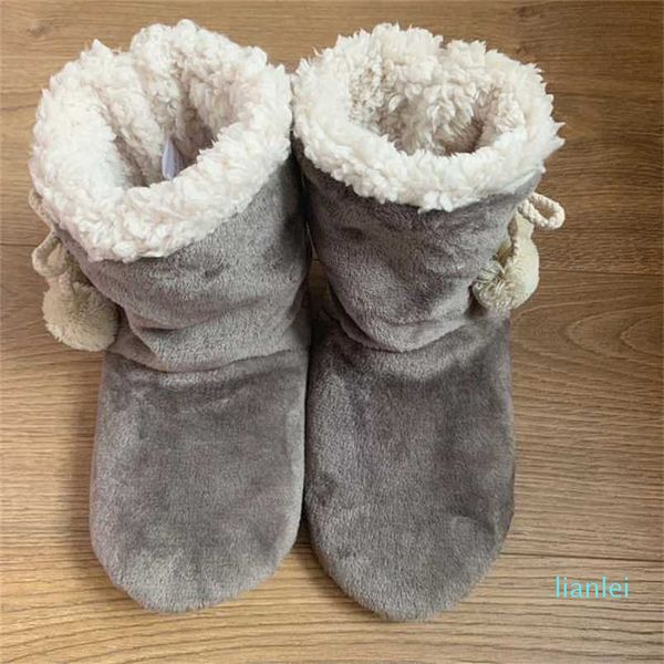 

winter women slippers indoor shoes home solid color no-slip soft plush slipper woman casual house 211206, Black