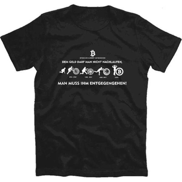

bitcoin - man darf gli soldi di non dovrebbe correre dietro i - deve ihm t-shirt, White;black