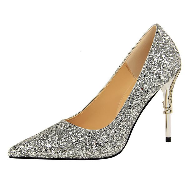 

sandals bling glitter shoes woman pumps black gold silver high heels ladies wedding party g0040 o9cm