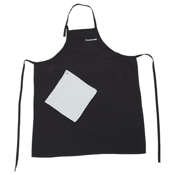 

aprons 1pc cotton apron with hanging towel kitchen cooking gift