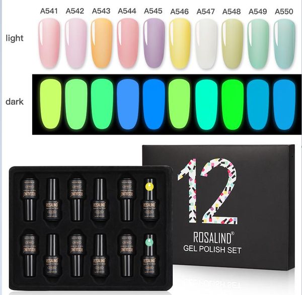 

nail gel rosalind polish kit for manicure more pcs soak off uv hybrid varnishe poly art base and coat tool set, Red;pink
