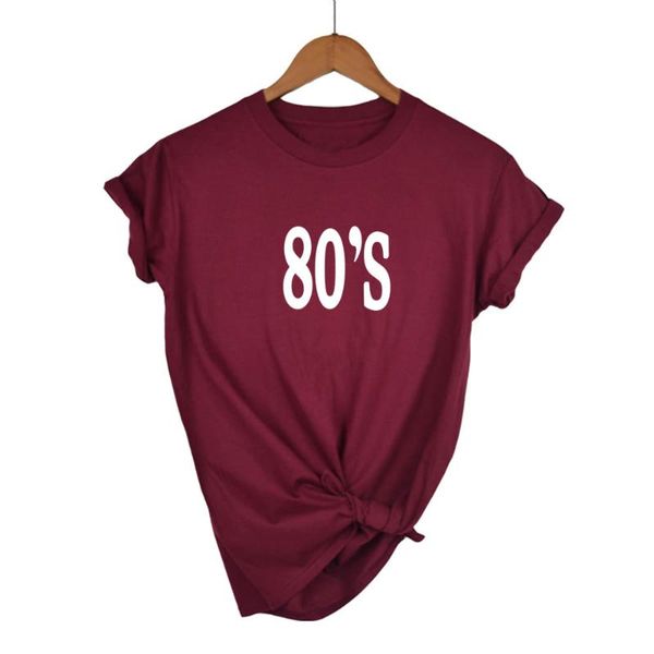 

women's t-shirt 80's letters women t shirt cotton casual funny tshirts for lady tee hipster tumblr black white gray drop ship