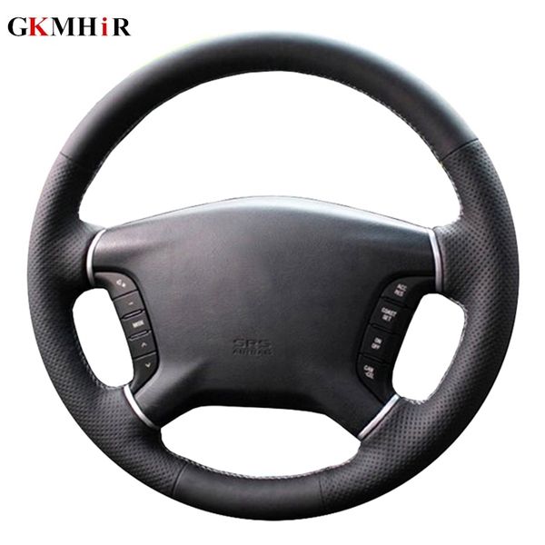 

artificial leather black car steering wheel cover for mitsubishi pajero 2007-2014 galant 2008-2012