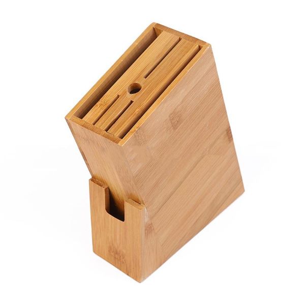 

kitchen storage & organization wholesale bamboo wooden knife holder block scissor slot rack stand accessories organizer tool