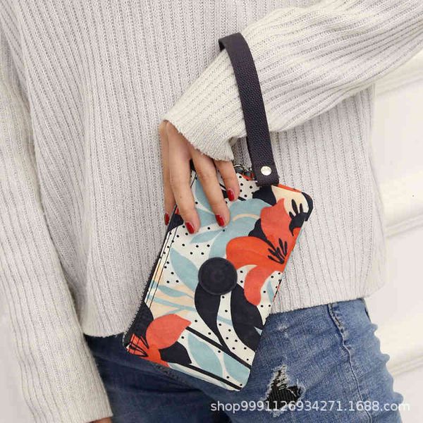 

recruit monkey bag, women's hand change wallet, kaibao 3-layer wrist bag, Red;black