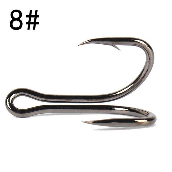 

fishing hooks 50pcs/set double grappling sharp hook fishhook size #1/2/4/6/8