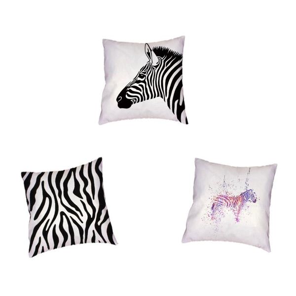 

cushion/decorative pillow simple geometric style cushion cover black white striped colorful zebra lines wavy living room throw pillowcase de