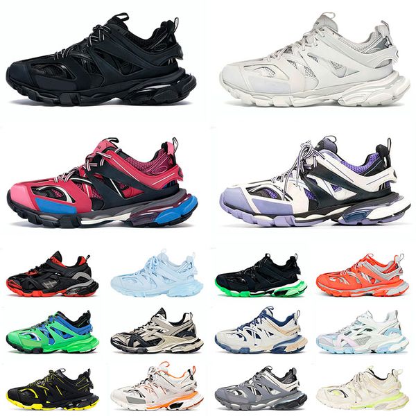 

fashion triple s track 3.0 mens womens running shoes orange grey pastel pink blue white black multicolor beige sail luxurys designers old da