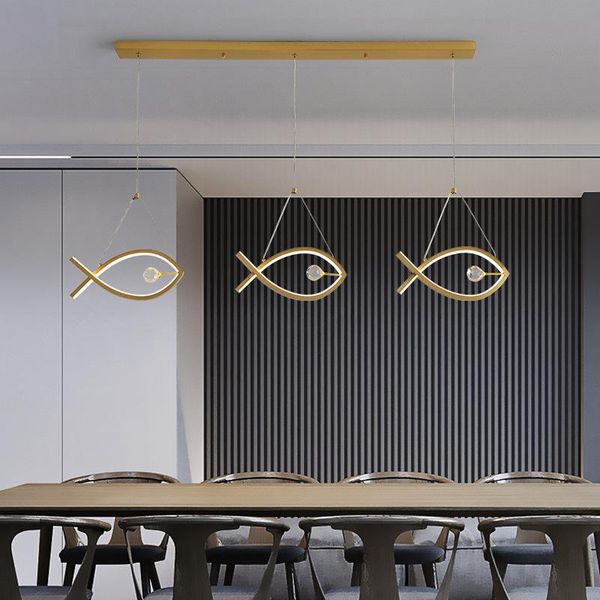 

pendant lamps modern simple copper hanging lamp three end bar small chandelier american restaurant crystal bedside