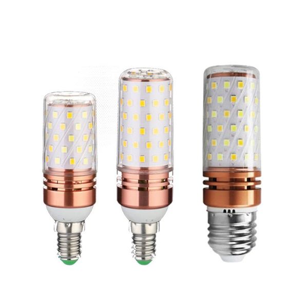 

led 12w 16w smd2835 candle bulb 220v 110-265v save energy warm/cool white corn lamp bombillas home light bulbs