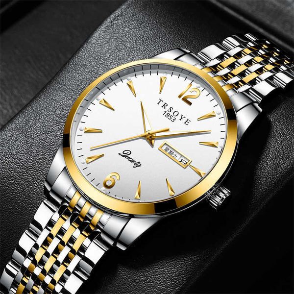 TRS068 TRSOYE Montre-Armband Handgelenk Hohe Qualität Männer Luxus Armbanduhr Edelstahl Metall Band Dive Watch252I