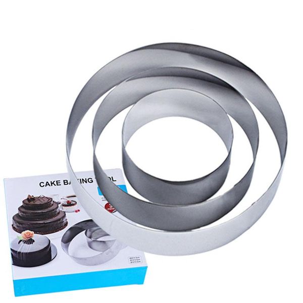 

other bakeware 3pcs stainless steel mousse ring cookie cutter big round shape mold fondant jelly cake diy baking