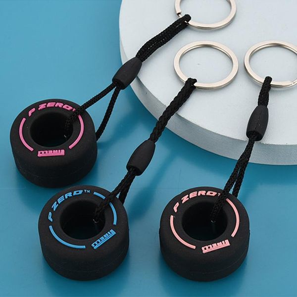

fashion simulation cartoon small tire keychain creative car bag key ring pendant gift for lovers room decor decorative objects & figu