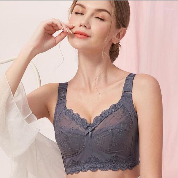 

bustiers & corsets underwear women thin large chest show small bra ultra without steel ring size full cup breast milk p645, Black;white