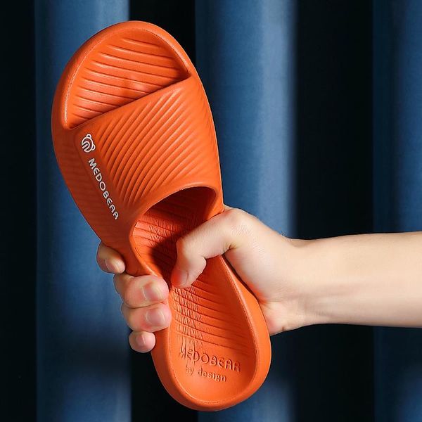 

slippers women thick platform massage indoor bathroom slipper soft eva anti-slip couples home floor slides ladies summer shoes, Black