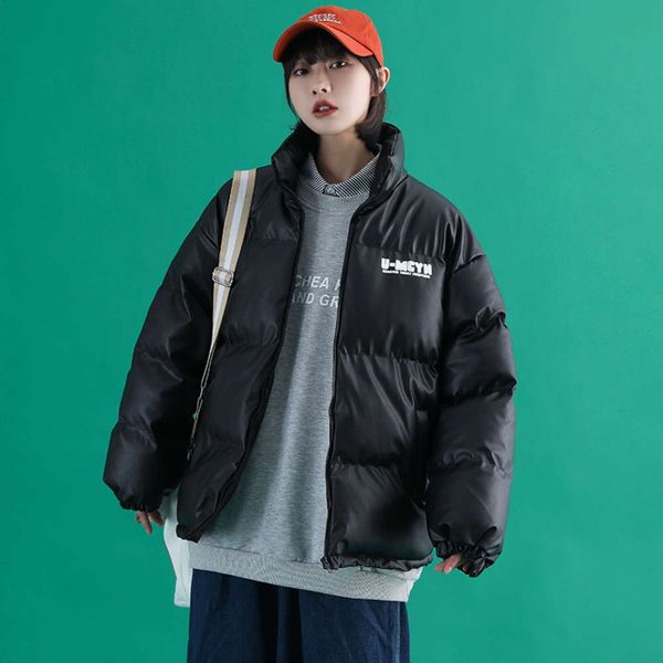 

cotton clothes women's black loose bread students' versatile winter coat