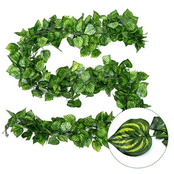 

decorative flowers & wreaths 5pcs 230cm artificial green plants hanging ivy leaves radish seaweed grape fake flower vine home garden wall pa