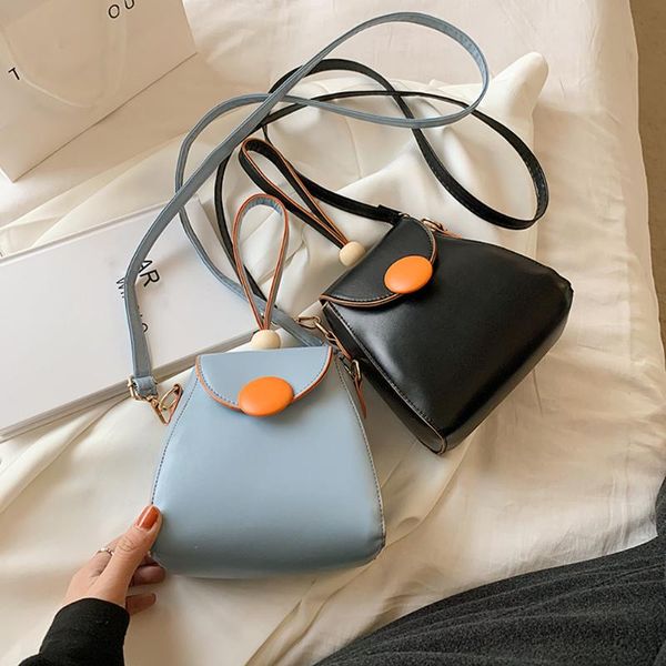 

high-quality cute and sweet mini portable shopper female bag for spring summer 2021 korean fashion contrast color evening bags